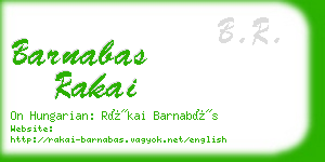 barnabas rakai business card